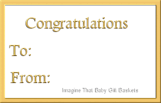 Gold and White Baby Gift Enclosure Card