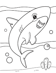 Top 10 Free Monster Shark Attacking Coloring Pages