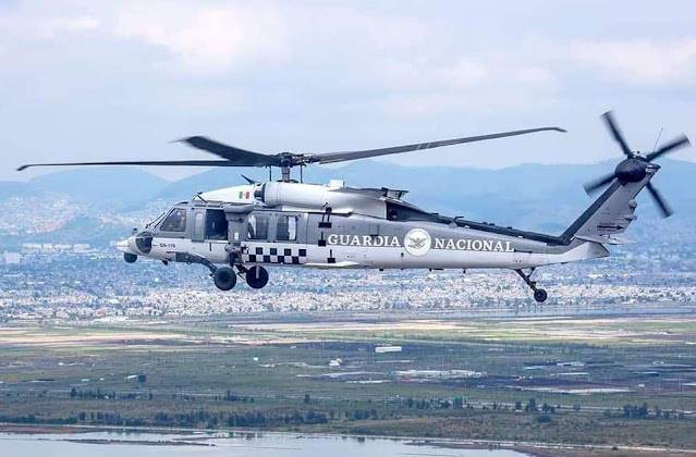 Fotos; Sicarios en Magdalena de Kino, Sonora dejan Helicóptero Militar de la Guardia Nacional lleno de agujeros por todos lados