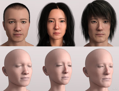 Japanese Head Shapes for Genesis 9