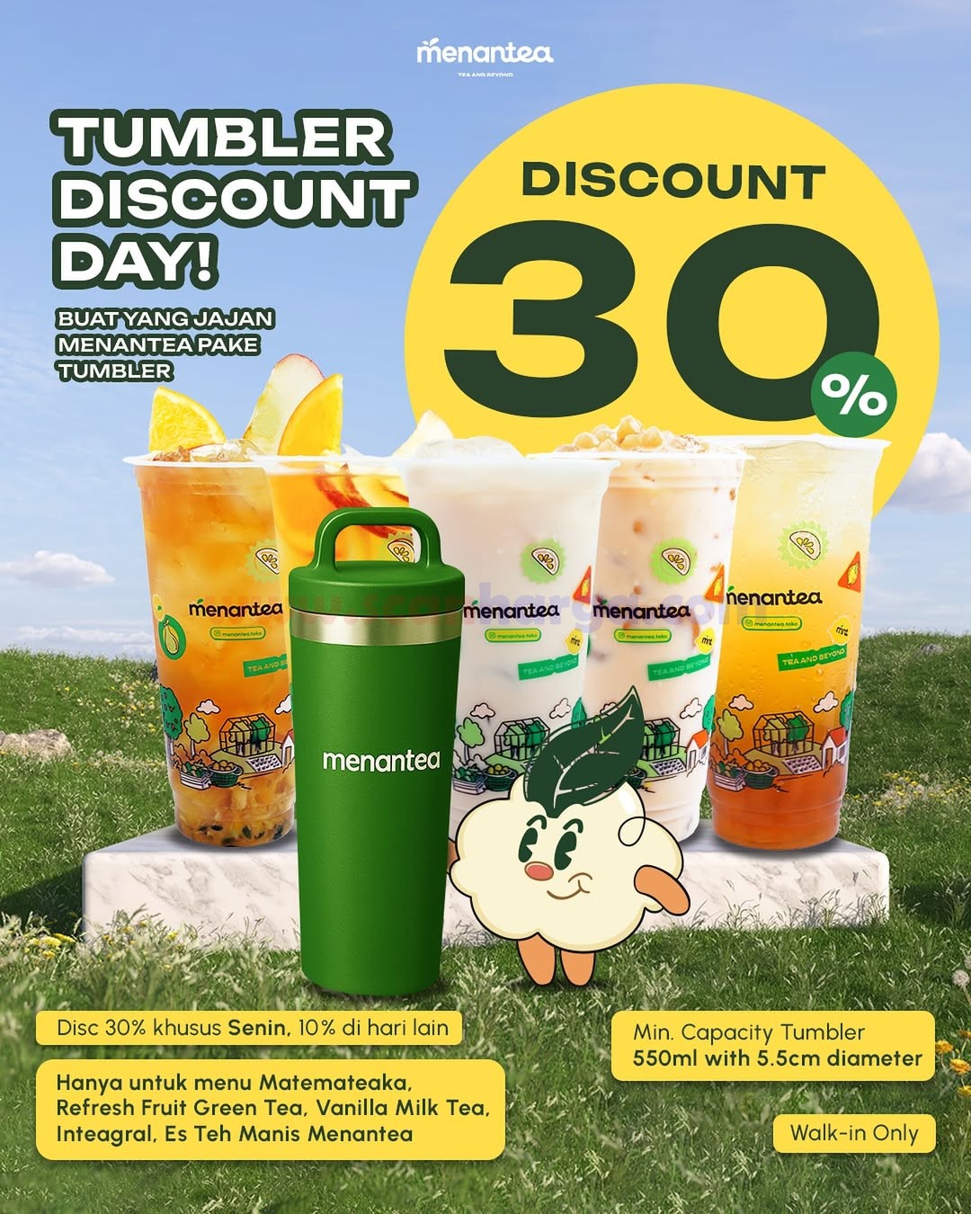Promo Menantea Tumbler Discount Day 30%