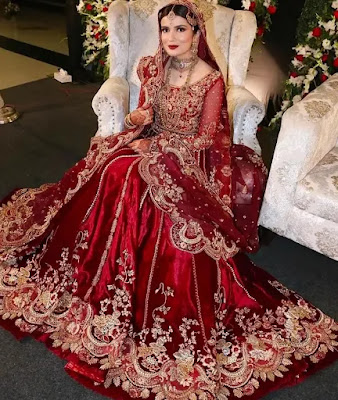 YS COLLECTIONS BRIDAL VALVET  DRESS