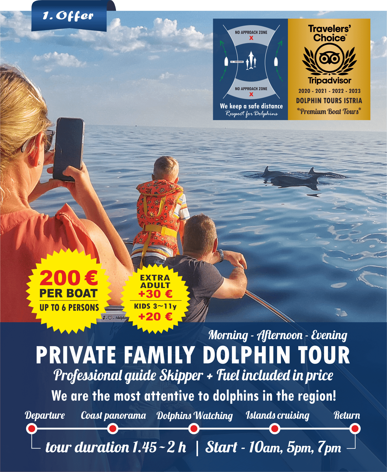 Private premium dolphin tour