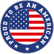 Proud American bumper sticker vector