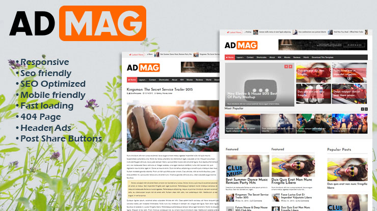 Ad Mag Responsive Blogger Template