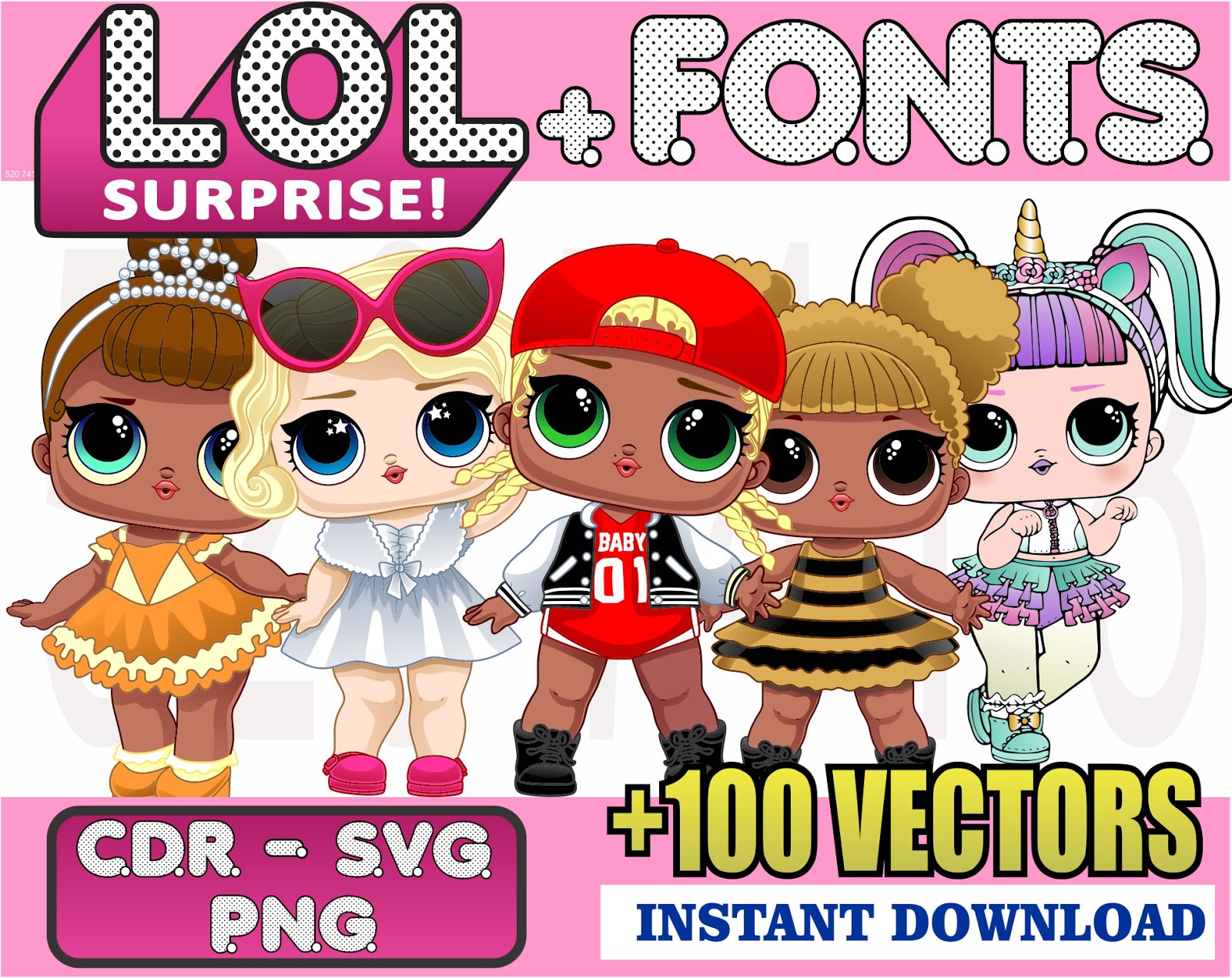 Vector USA: 110 Vector LOL Surprise in CDR, PNG and SVG