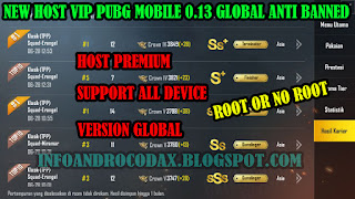 New Host Pubg Mobile 0.13 Premium Global Version Anti Banned 100%