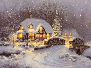 christmas snow scene