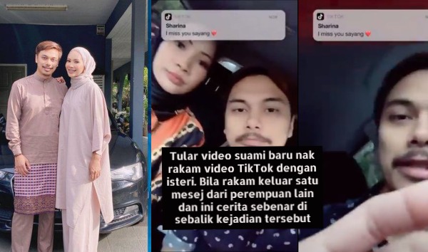 Tular video suami baru nak rakam video TikTok dengan isteri. Bila rakam keluar satu mesej dari perempuan lain dan ini cerita sebenar di sebalik kejadian tersebut