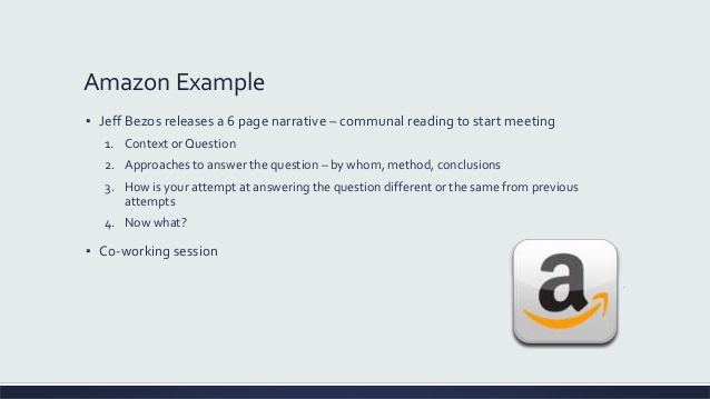 Amazon's 6-pager narrative