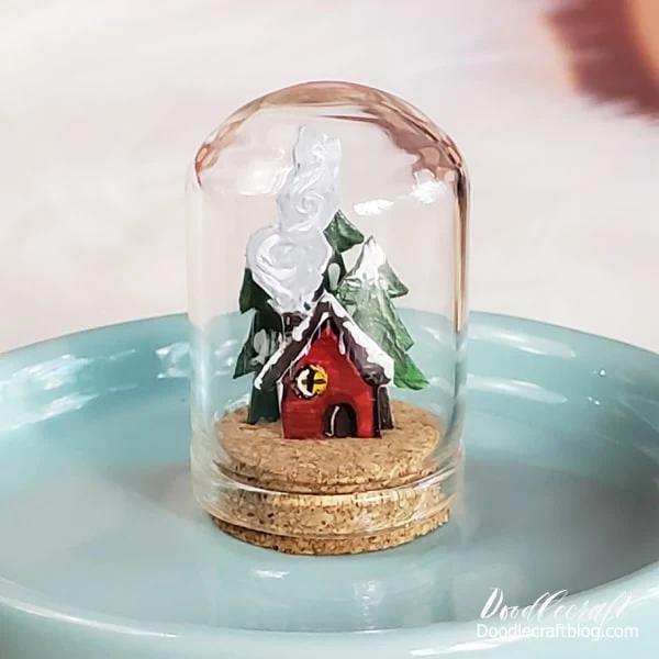 Perfect decor to sit on the mantle's edge, a bookshelf or any little nook or cranny.    This cutie could fit anywhere.   I have it on a cupcake stand here and it's so tiny.