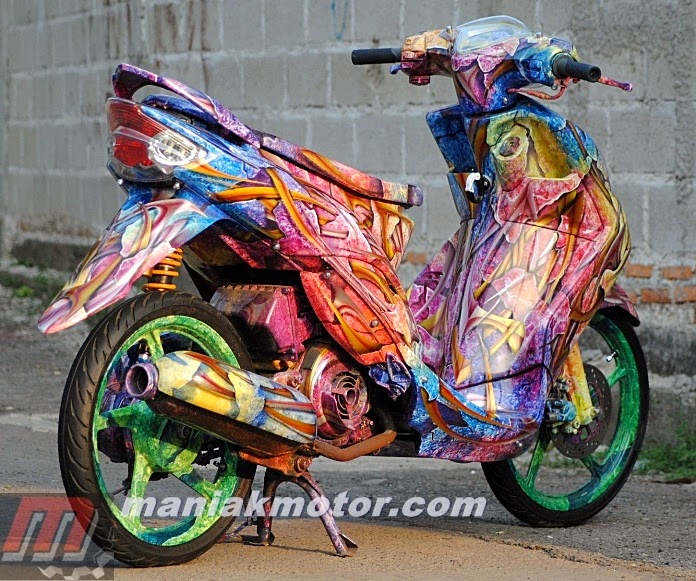 Gambar Modifikasi  Yamaha Mio  Soul Airbrush Terbaru