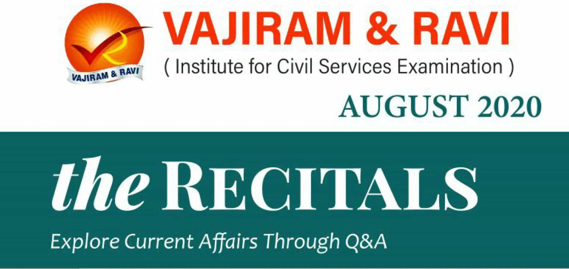 Vajiram Current Affairs August 2020