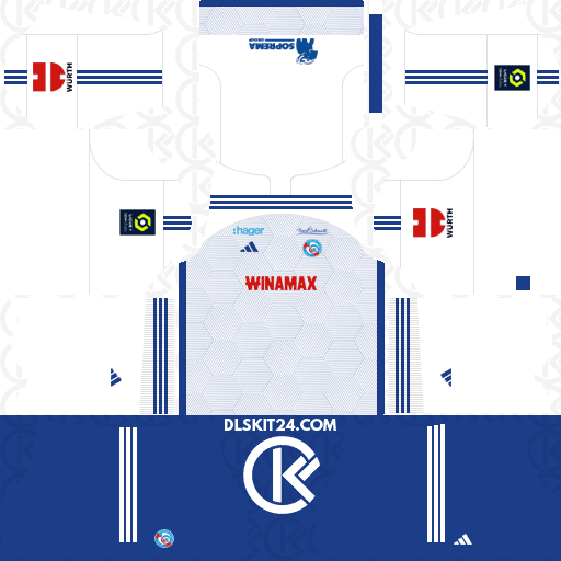 RC Strasbourg Kits 2023-2024 Adidas - Dream League Soccer Kits 2024 (Away)