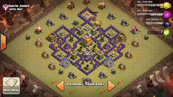 Base COC Town Hall (TH) 7 War Terkuat Dan Terbaru 2016 (Anti Naga)