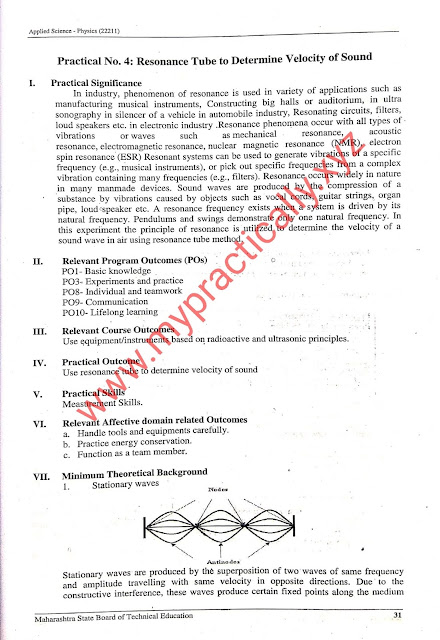 Resonance Tube to Determine Velocity of Sound Practical Answers