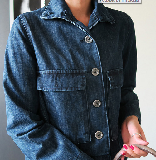  Pocketed Denim Jacket