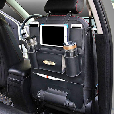 Backseat Car Organizer Holds Tablets, Drinks, Bottles, Tissues, Toys And Etc - Universal Use For Kids