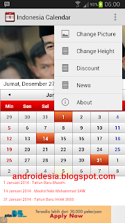 Aplikasi Kalender Indonesia 2014 untuk Android