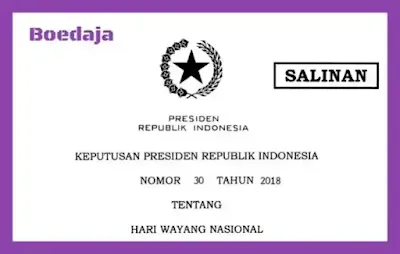 Keppres Nomor 30 Tahun 2018