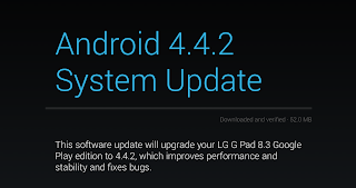 LG G Pad 8.3 4.4.2 update