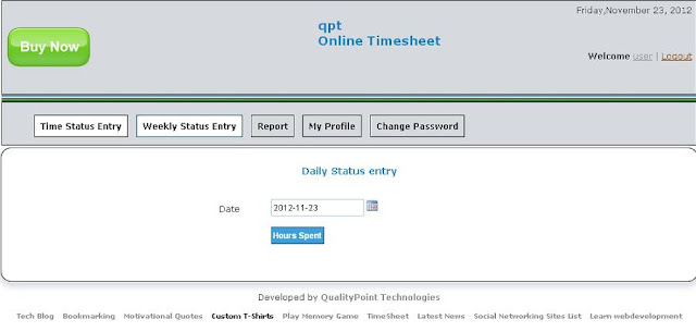 Web Based Timesheet 