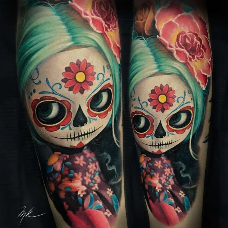 Tatuaje del día de los muertos