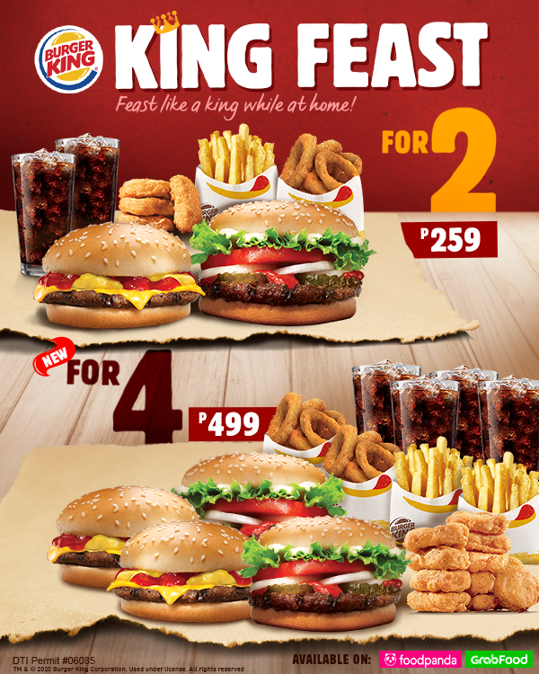 Manila Shopper Burger King Feast Like A King Bundle Promo