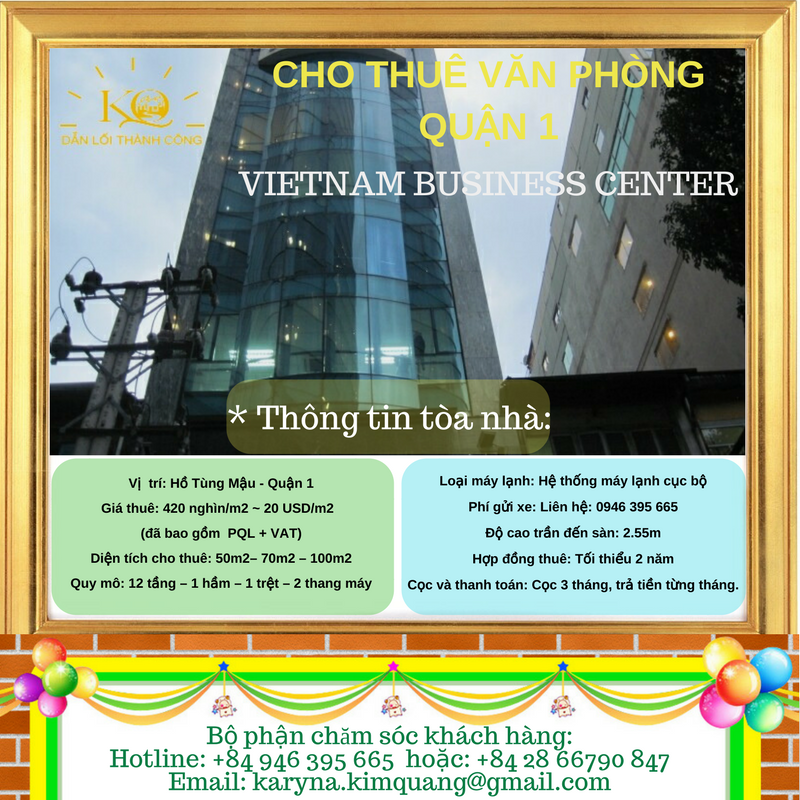Cho thuê văn phòng quận 1 Vietnam Business Center