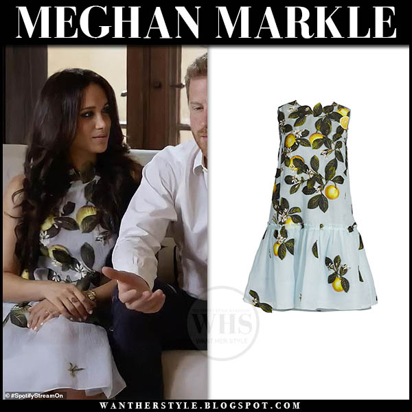 Meghan Markle in lemon print dress