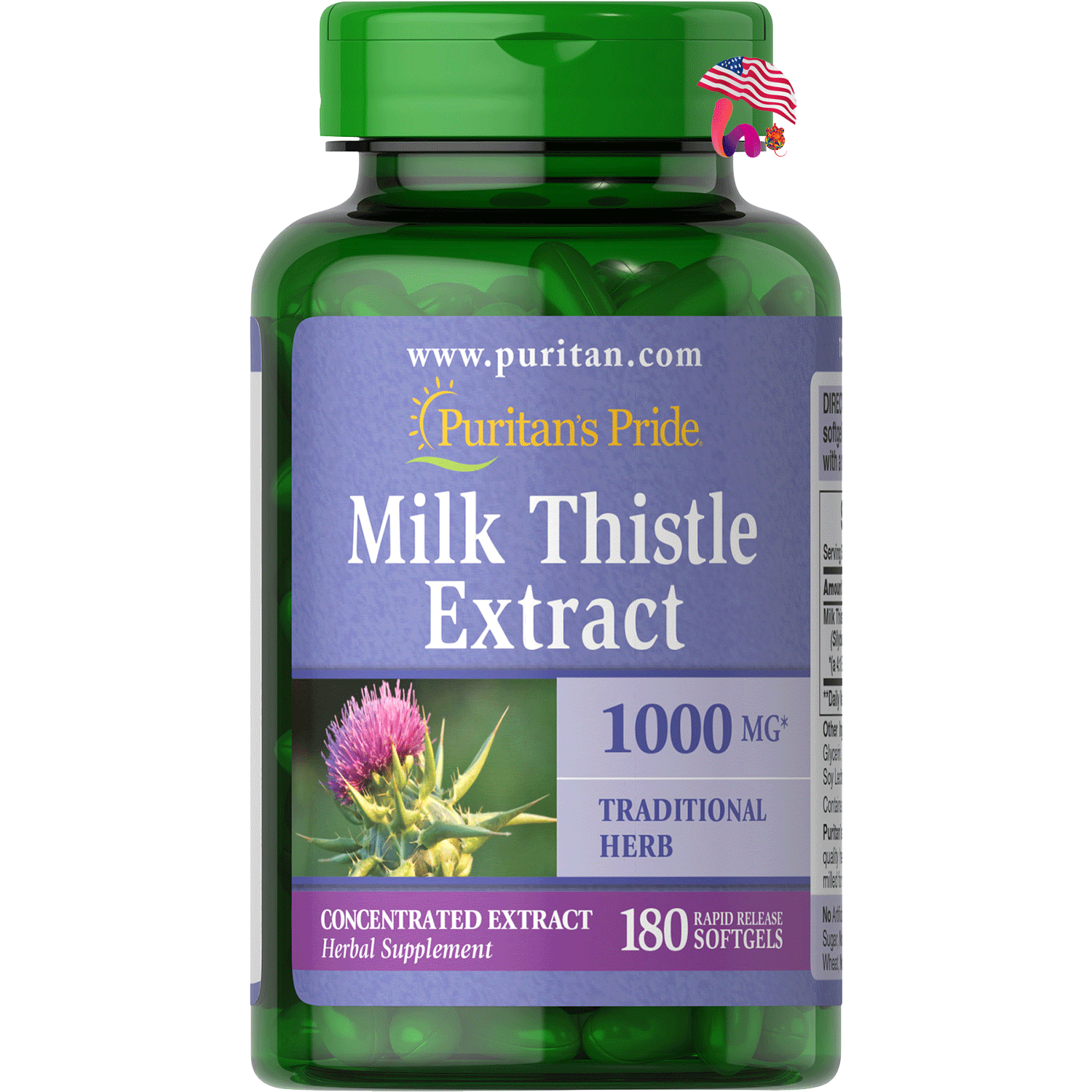 Viên uống bổ gan Milk Thistle Extract Puritan’s Pride 1000mg