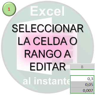 seleccionar la celda o rango a editar