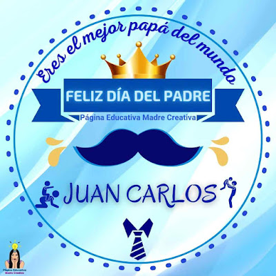 Solapín Nombre Juan Carlos para redes sociales por Día del Padre