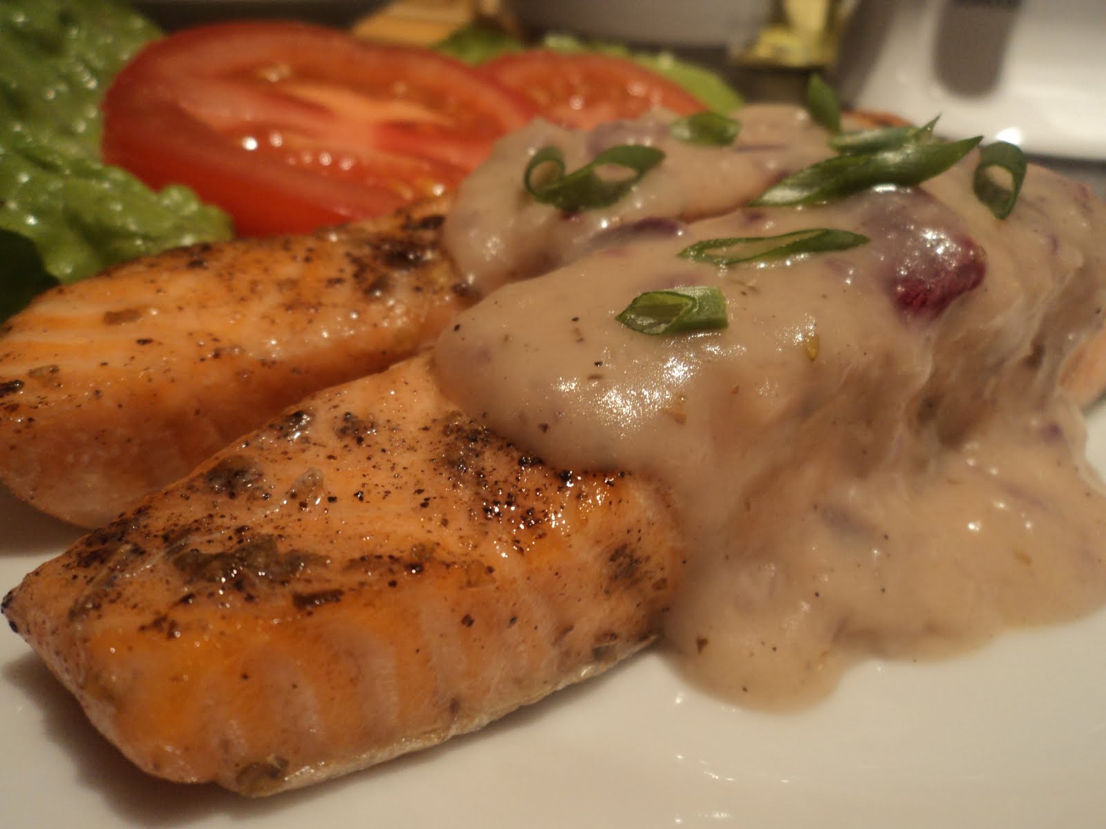 Simply Mama ♥: Grill Salmon With White Sauce