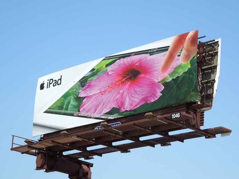 Apple iPad flower billboard