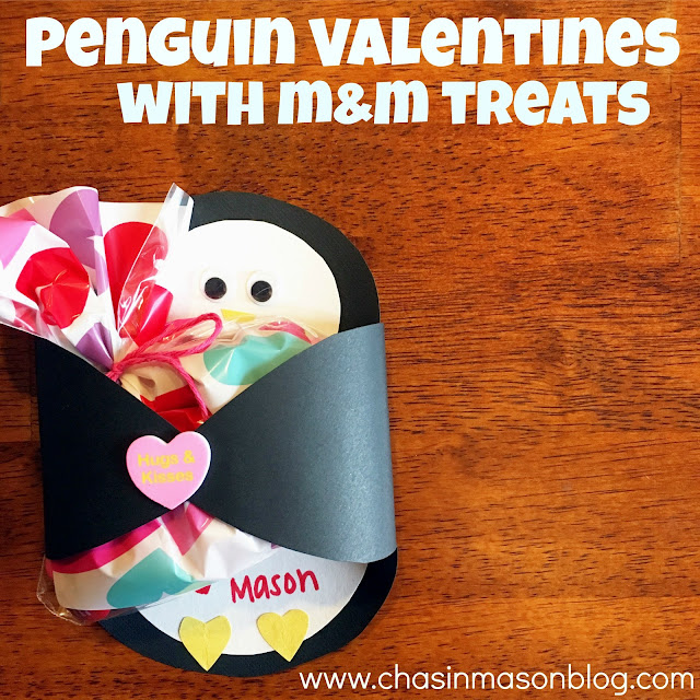 Chasin' Mason : Penguin Valentine's with M&M candies