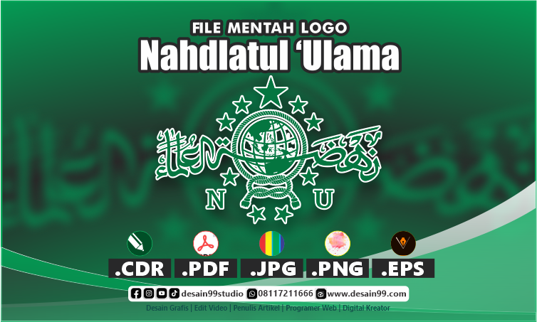 File Mentah Logo NU Nahdlatul Ulama cdr png jpg ai eps pdf