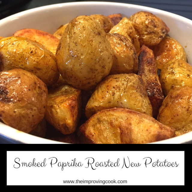 Smoked Paprika Roasted New Potatoes pinnable image