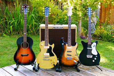 Yamaha CSF-60, Les Paul 55-77 TV Special, Partsocaster, MIM Strat, MIJ Strat, Danelectro 1959 double cutaway, Peavey Classic 50, 4x10