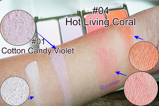 2aN Dual Cheek  #04 Hot Living Coral #01 Cotton Candy Violet