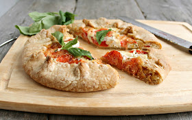 Tomato, Goat Cheese and Basil Galette