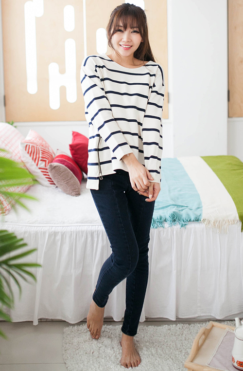 Boxy Striped Pullover