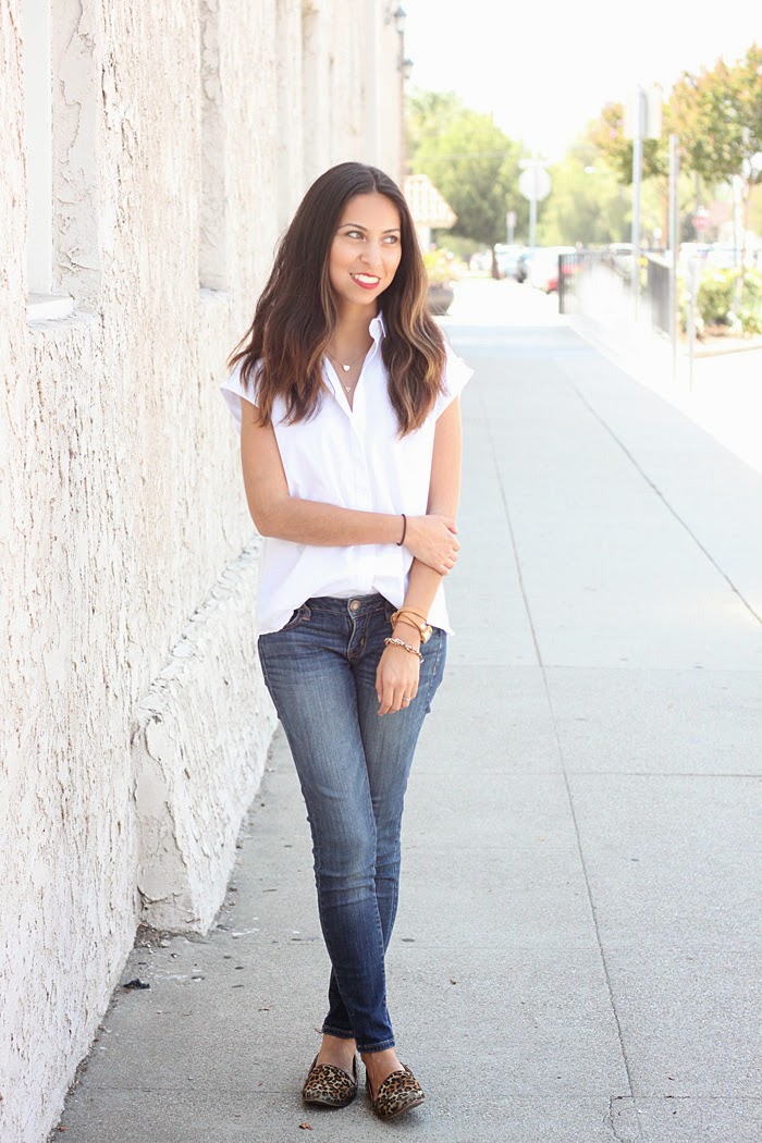 styling a white button down shirt