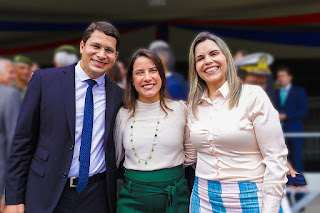 Deputado Estadual Pastor Júnior Tércio Governadora Raquel Lira e Deputada Federal Clarissa Tércio