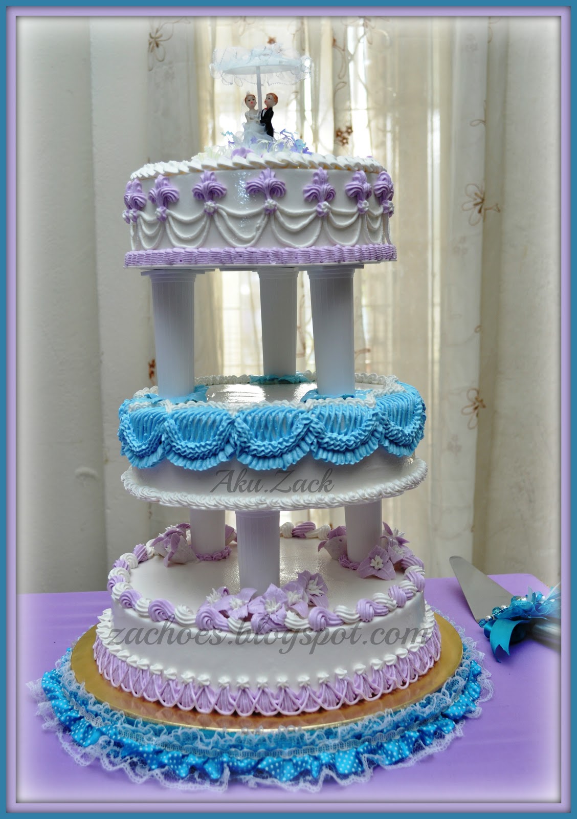 Aku.Zack Cakery: My First Simple 3 Tiered Wedding Cake dan 