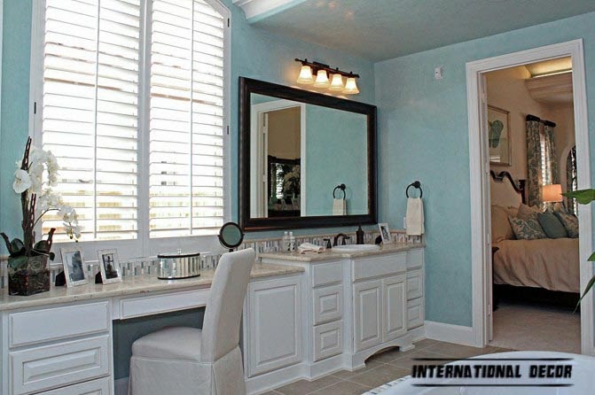 stylish bathroom in turquoise accent