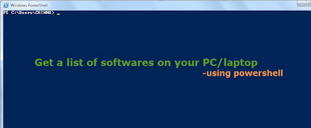 How to get a list of software's that are installed on your PC.