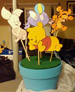 Decoracion de Fiestas Infantiles, Winnie Pooh, Centros de Mesa