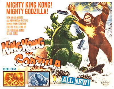 King Kong vs Godzilla movie poster, white background