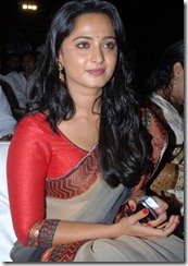 Actress Anushka Cute Saree Photos at Mirchi Movie Audio Release